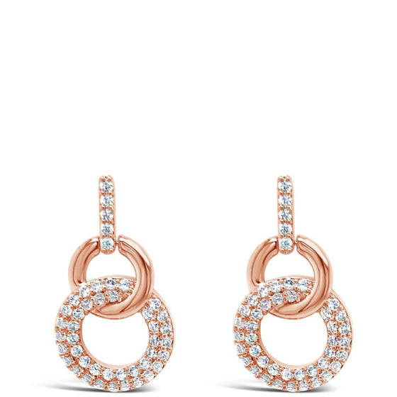 Absolute Rose Gold Circle Link Earrings e1157rs