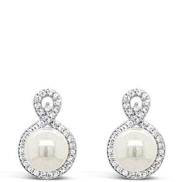Absolute Silver & Pearl Earrings E2004SL