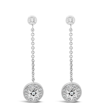 Absolute Silver Star Drop Earrings