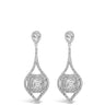 E2030sl Absolute Silver Art Deco Drop Earrings