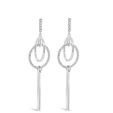 Absolute Silver Circles Drop Earrings E2084sl 