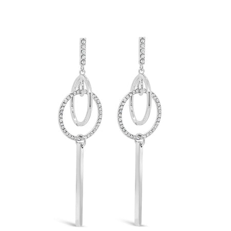 Absolute Silver Circles Drop Earrings