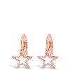 Absolute Crystal Star Drop Earrings - Rose Gold