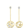 Absolute Star Gazer Drop Earrings - Gold E2135GL
