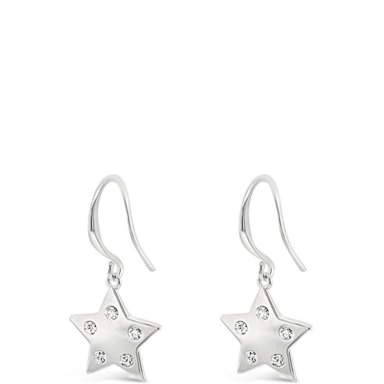 Absolute Star Drop Earrings - Silver E2145SL