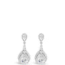Absolute Silver Oval Drop Earrings E497sl 
