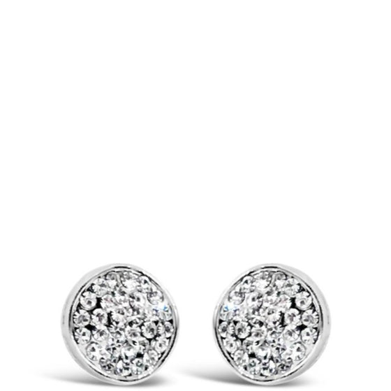 Absolute Silver Pave Stud Earrings