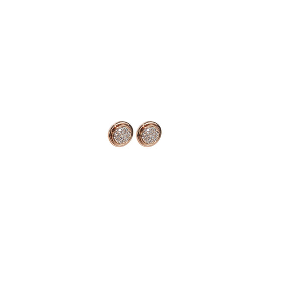 Absolute Rose Gold Round Stud Earrings