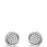Absolute Silver Disc Stud Earrings e526sl