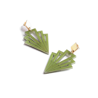 TooLally Gatsbys Earrings - Jade Stone
