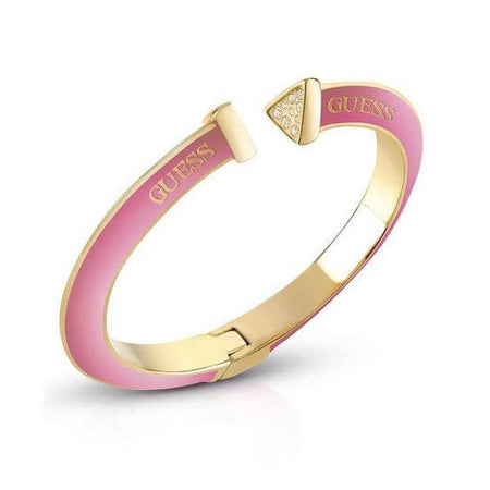 Guess Gold & Pink Hoops Don't Lie Crystal Bangle