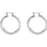 Guess Silver Crystal Hoops Dont Lie Earrings