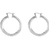 Guess Silver Crystal Hoops Dont Lie Earrings