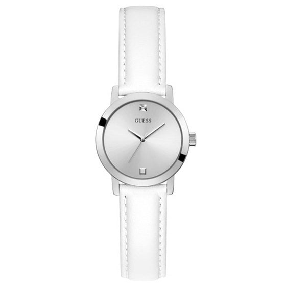 Guess Mini Nova Silver & White Leather Watch GW0246L1 