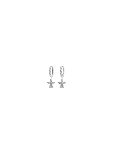 Absolute Kids Silver Angel Hoop Earrings