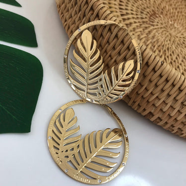 Guess Tropical Sun Gold Disc Earrings UBE70228