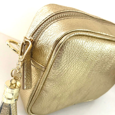 Elie Beaumont Gold Leather Bag