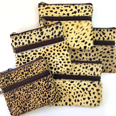 Soruka Ari Small Leather Zip Purse - Cheetah (assorted)