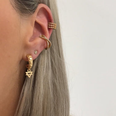ChloBo Mini Earth Hoops - Gold