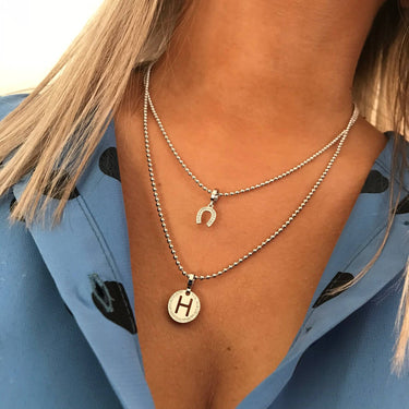 Rebecca Silver Sparkle Horseshoe Charm