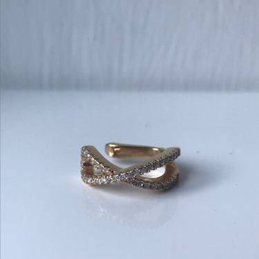 Rebecca Gold Crossover Cuff