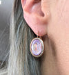 Qudo Tivola Rose Gold Drop Earrings -  Lavender Delite