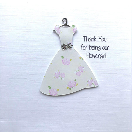 Thank You For Being Our Flower Girl Card - Floral