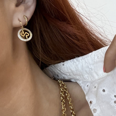 Rebecca Icon Gold Drop Earrings