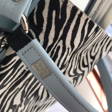 Owen Barry Iggy Leather Bag - Mini Zebra Kos Blue