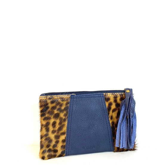 Soruka Carly Leather Tassel Pouch - Leopard (assorted colours)