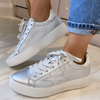 Alpe Silver Leather Sneakers
