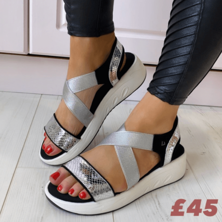 Una Healy Everyday People Sandals - Silver