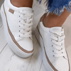 Carmela White Flatform Sneakers