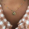 Rebecca Gold Multi Bead Initial Necklace *Available Stock*