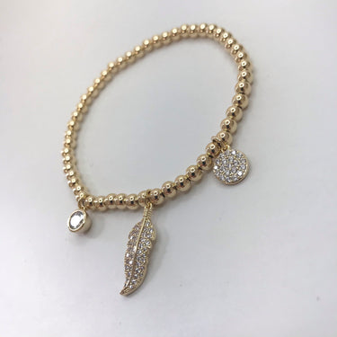 Absolute Floaty Feather Bracelet - Gold