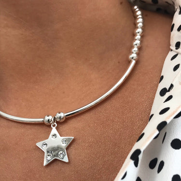 Absolute Star Bead Necklace - Silver N2145SL