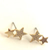 Absolute Double Star Stud Earrings - Gold
