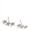 Absolute Triple Star Stud Earrings - Silver