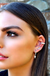 Absolute Silver Hoop Earrings - Moon & Star Charm