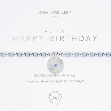 Joma Happy Birthday Bracelet - Blue Bead