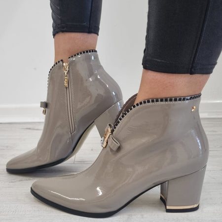 Kate Appleby Alness Block Heel Boots - Grey