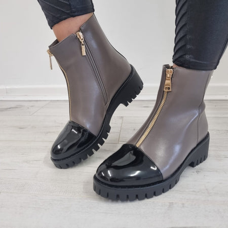 Kate Appleby Rye Front Zip Boots - Grey