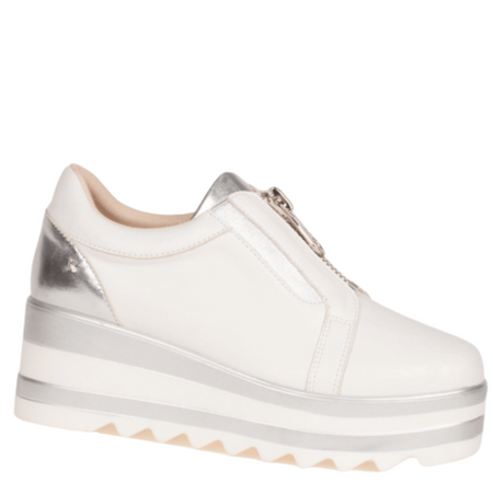 Kate Appleby Chunky Sole Zip Front Sneakers - White