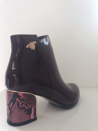 Kate Appleby Dalston Block Heel Boots - Damson