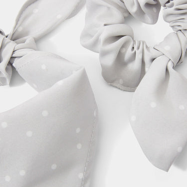 Katie-Loxton-Dog-Bandana-&-Scrunchie-Set-Grey