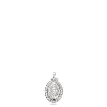 Kids CZ Miraculous Medal Necklace