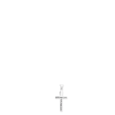 Kids First Holy Communion Faith Love Hope Cross Necklace