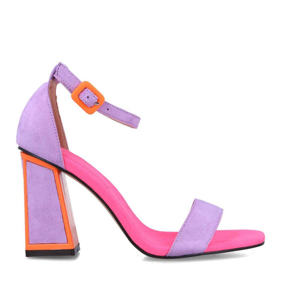 Menbur Lilac Block Heel Sandals