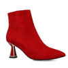 Menbur Red Suede Cone Heel Boots