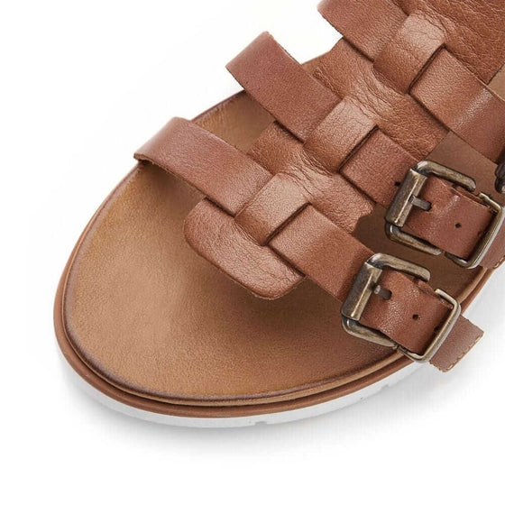 Moda In Pelle Odette Tan Leather Sandals